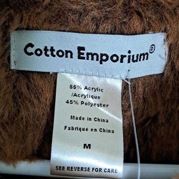 Cotton Emporium Fuzzy Front Pockets Shirt Jacket Shacket - Picture 6 of 10